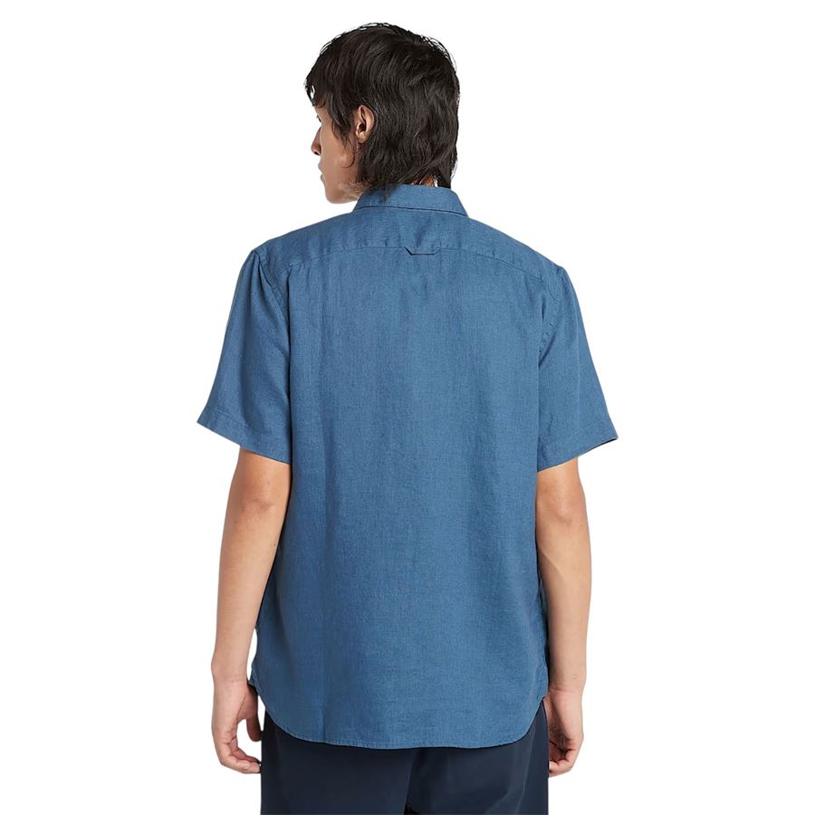 Camicia a Maniche Corte in Lino Mill Brook da Uomo Timberland | TB0A2DCC288